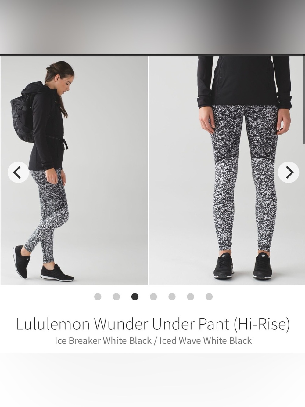 lululemon athletica Printed High-Rise Leggings - White & Black